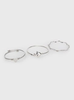 In The Moonlight Mondlicht Armband-Set Silber