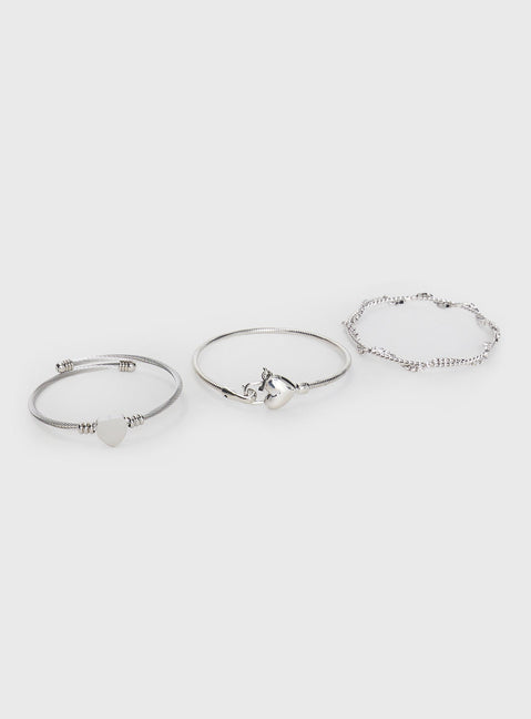In The Moonlight Mondlicht Armband-Set Silber