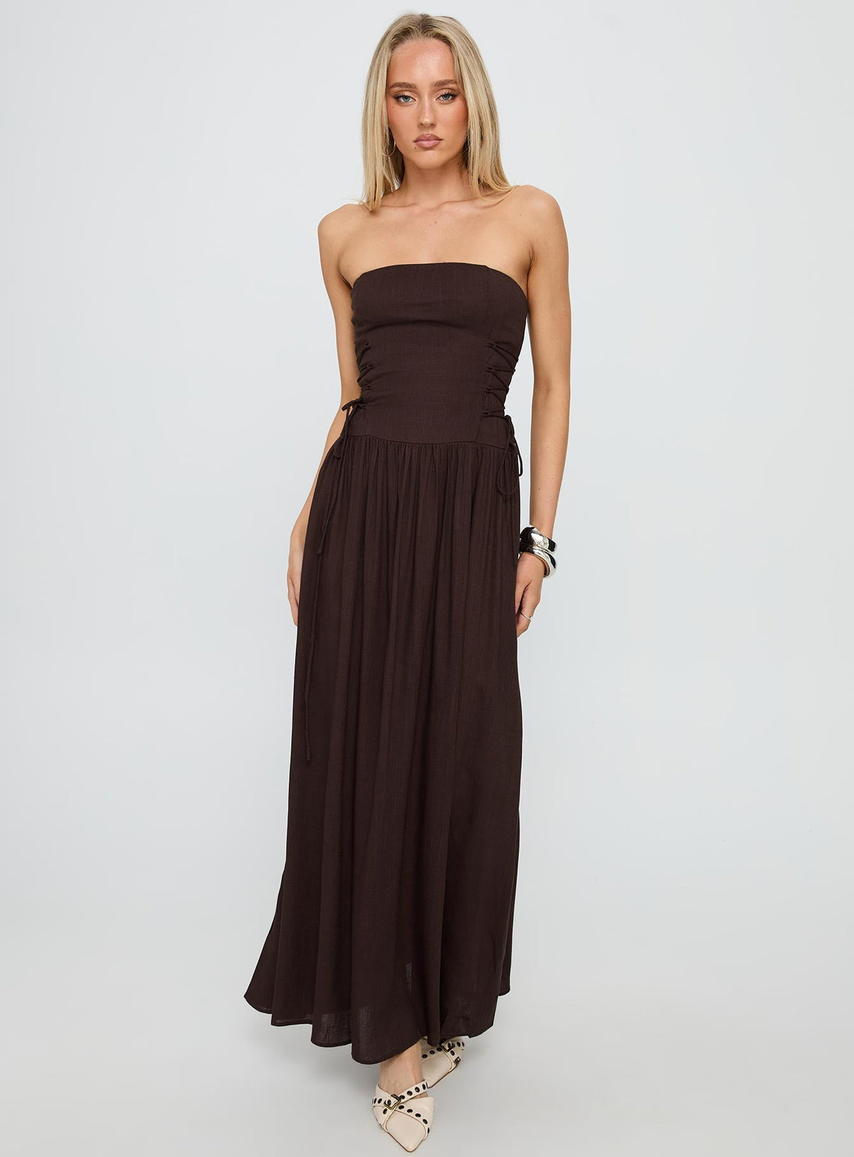 So Far So Good Maxikleid Schokobraun