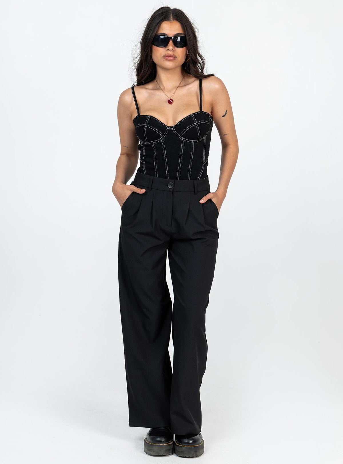 product Princess Polly High Waisted Pants  Archer Pants Black Petite