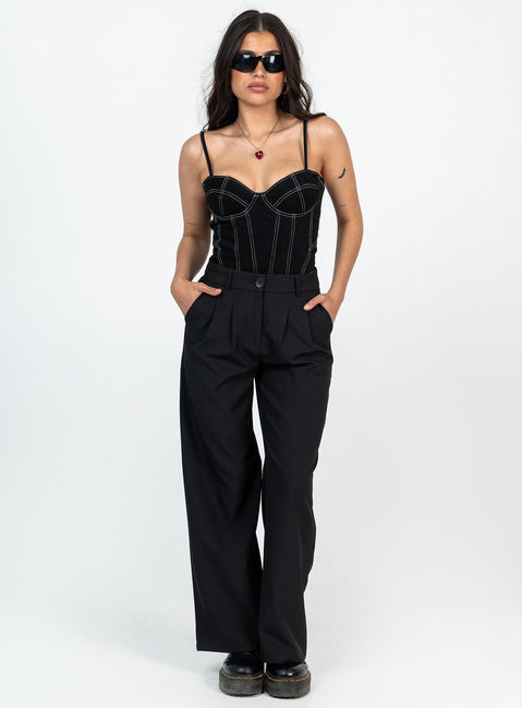 product Princess Polly High Waisted Pants  Archer Pants Black Petite