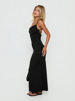 Audren Cowl Neck Maxi Dress Black