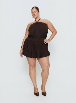 Sunnee Jumpsuit mit Ösendetail Braun Curve