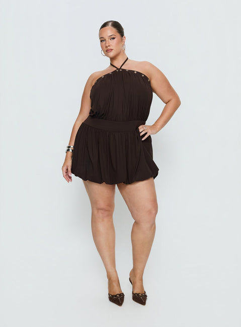 Sunnee Jumpsuit mit Ösendetail Braun Curve