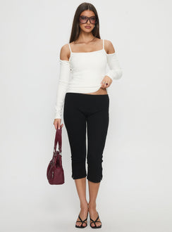 Baseline Ripp-Caprihose Schwarz Petite