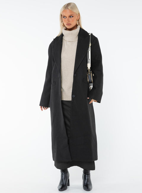 Olsen Mantel Schwarz