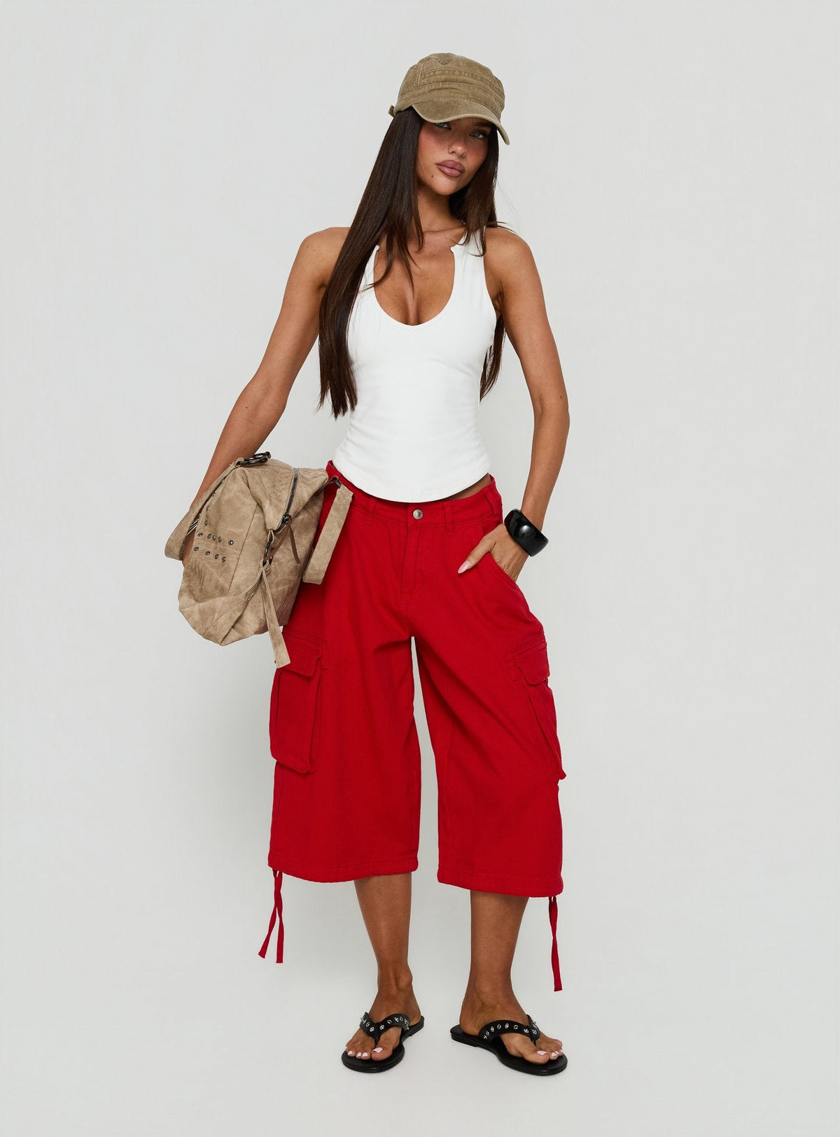 Hudsen Longline Cargo-Shorts Rot