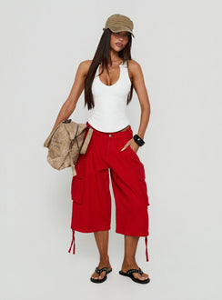 Hudsen Longline Cargo-Shorts Rot