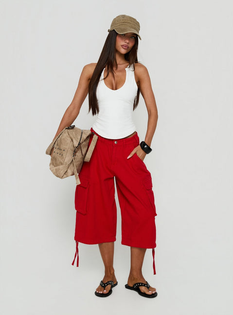 Hudsen Longline Cargo-Shorts Rot