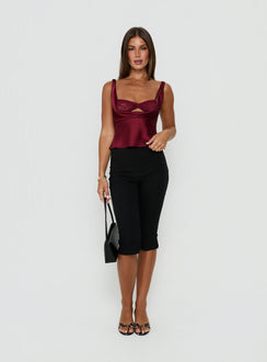 Delilah Top Bordeauxrote