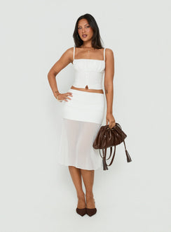 Piya gerafftes Bustier-Cami-Top Weiß