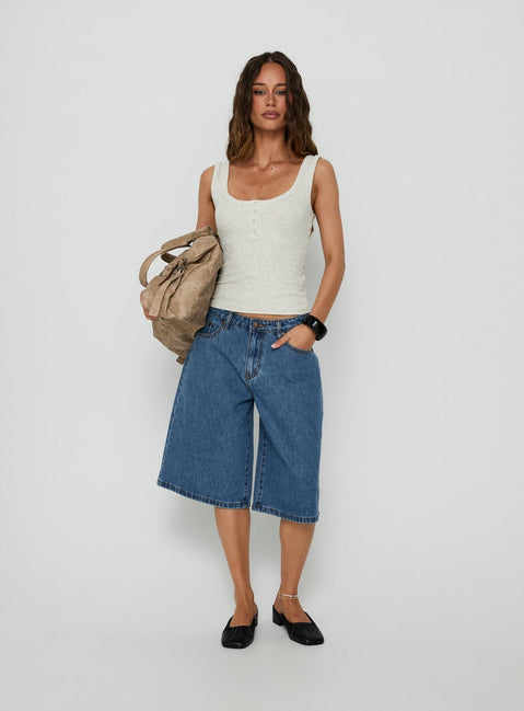 Islana Henley-Top Grau