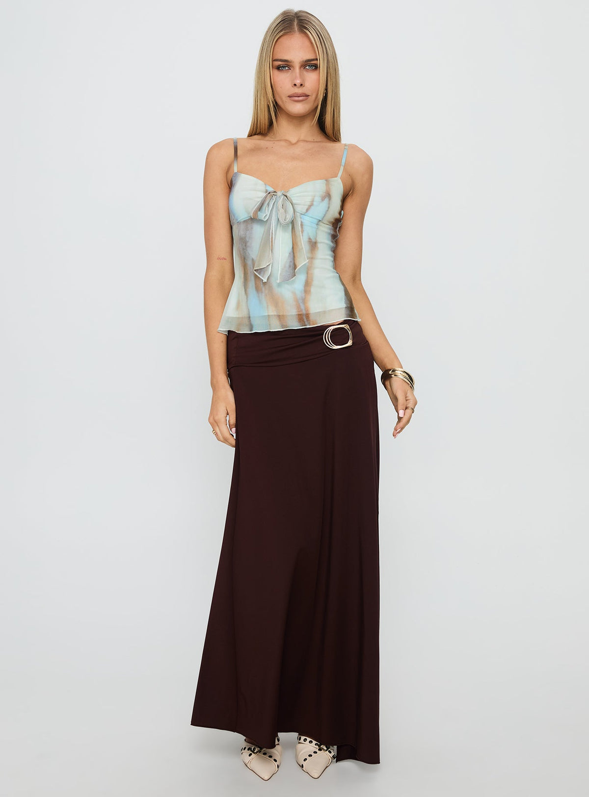Bloomsbury Top Blue / Brown
