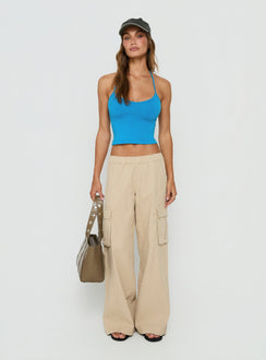 Cecilly Trim Racerback Top Blau