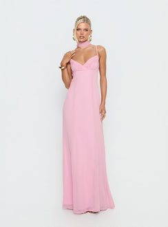 Jadira Schal-Maxikleid Hellrosa