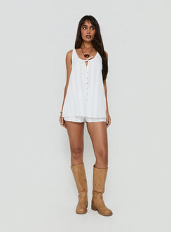 Naela Babydoll Jumpsuit Weiß