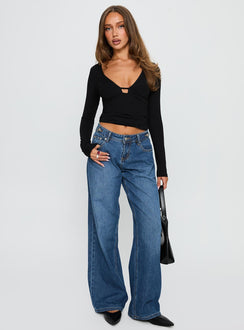 Sold On You Langarmtop Schwarz