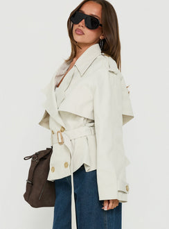 Eldora Cropped Trenchcoat Sand