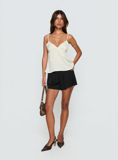 Had Me At Hello Spitzensaum Top mit Blumenmuster Creme