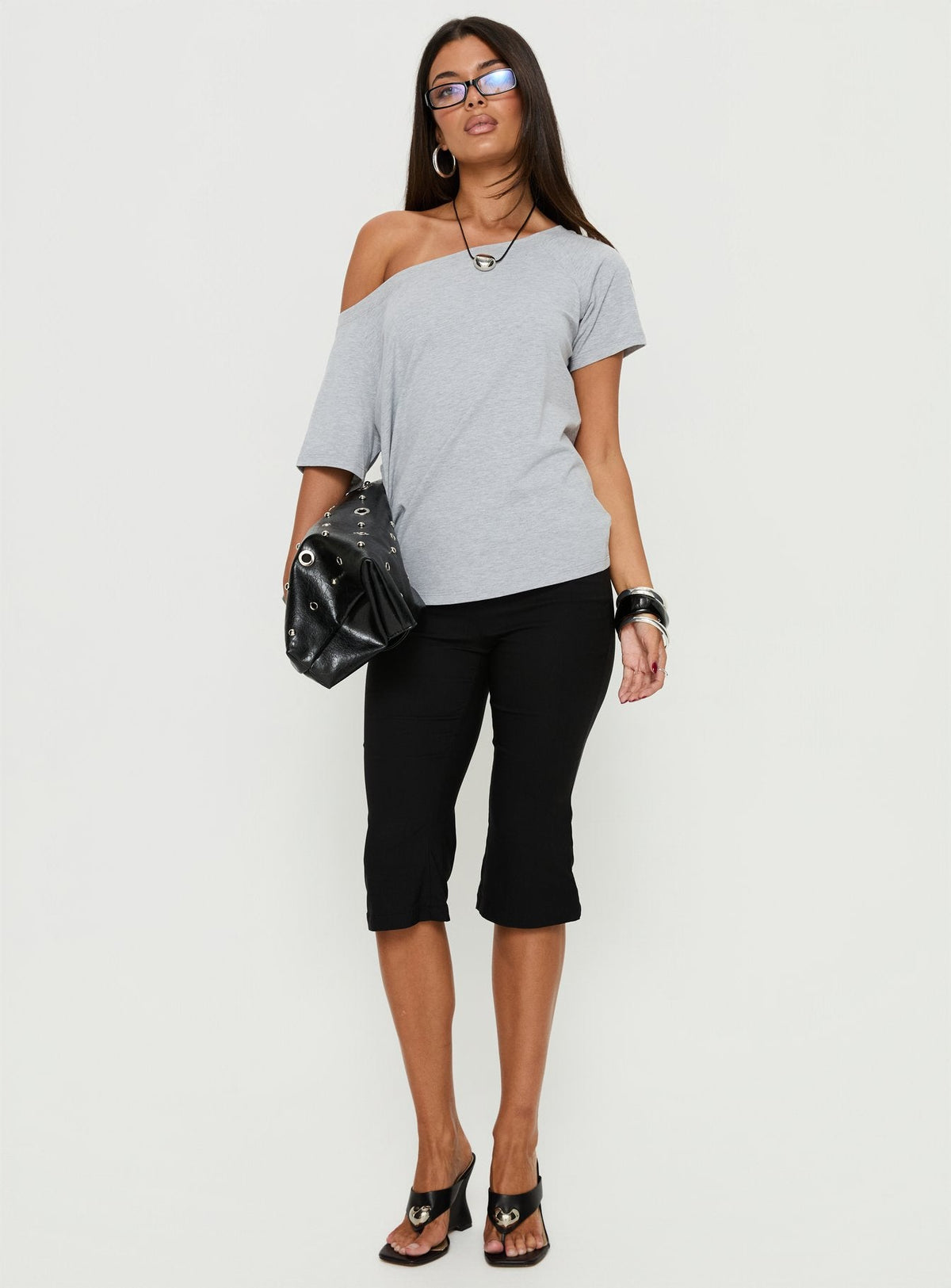 Icon Baby Off-Shoulder-Top Grau