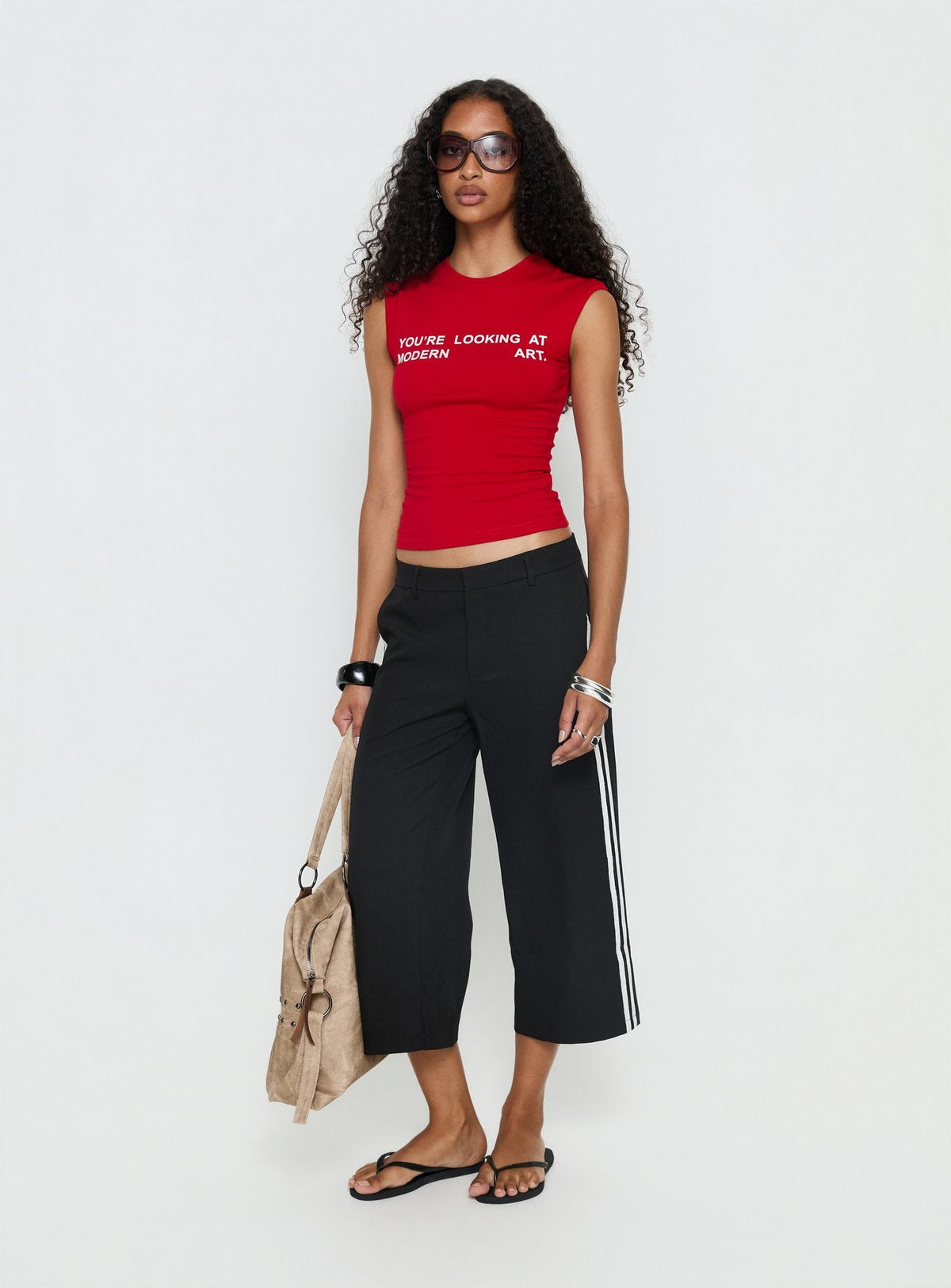 Modern Art mit Motivprint Baby T-Shirt Rot
