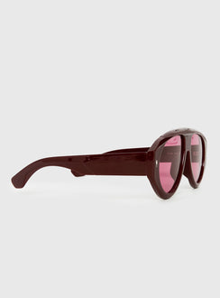 Marais Oversized Pilotenbrille Rot