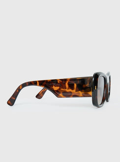 Amena Oversized-Sonnenbrille Schildpatt