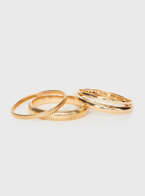 Dapperton Armreif-Set Gold
