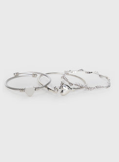 In The Moonlight Mondlicht Armband-Set Silber