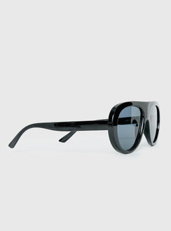 Amorra Oversized Piloten-Sonnenbrille Schwarz