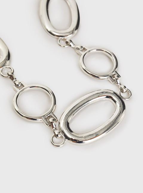 Halleck Silber Anhänger Kette Gürtel Silber