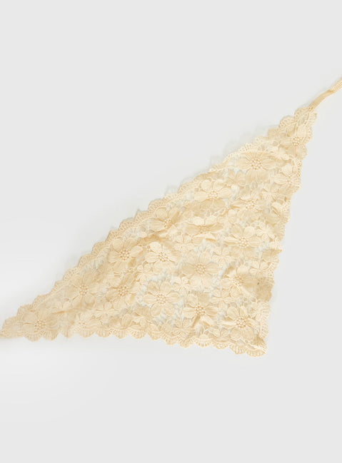 Lilibette Häkelhaarbandana Butter