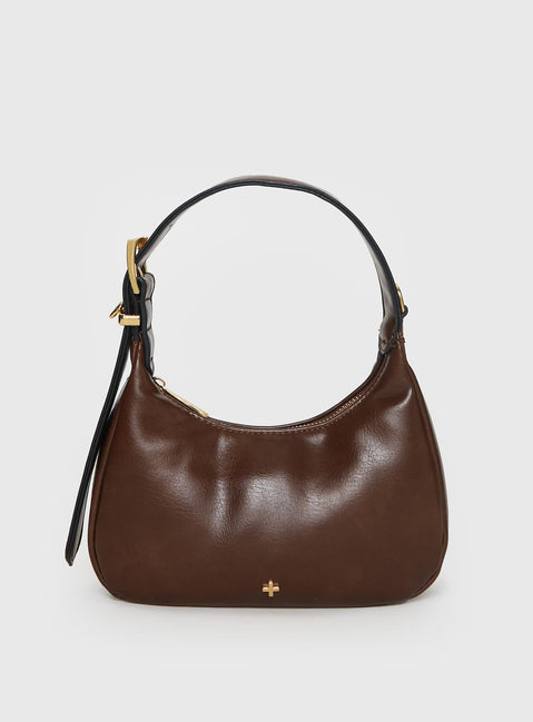 Gigi Schultertasche Schokobraun