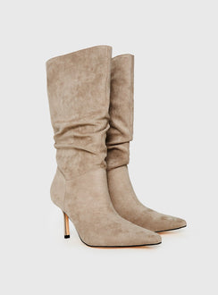 Such A Charmer Overknee-Stiefel aus Wildlederimitat Taupe
