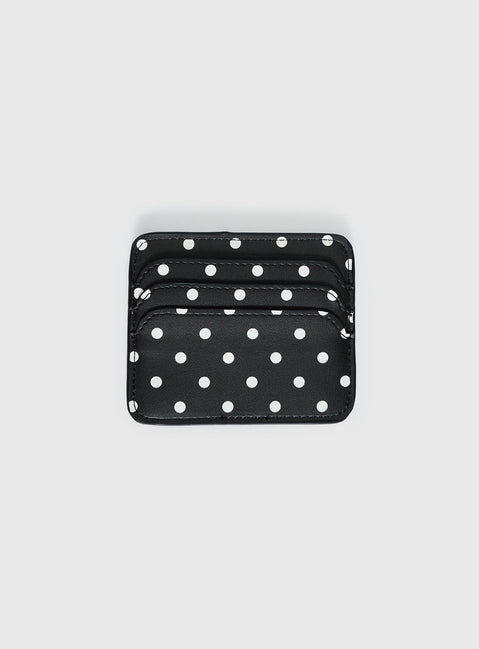 Kiss Of Life Kreditkartenhalter Schwarz Polka
