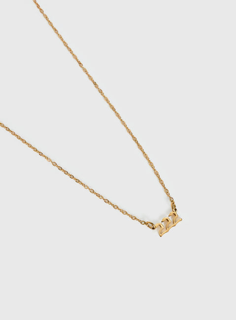 Angel 222 Vergoldete Halskette Gold