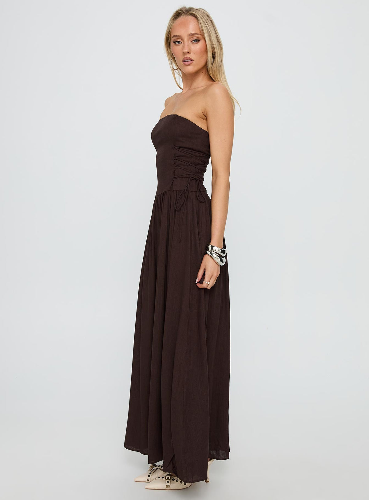 So Far So Good Maxikleid Schokobraun