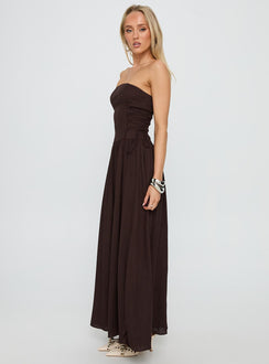 So Far So Good Maxikleid Schokobraun