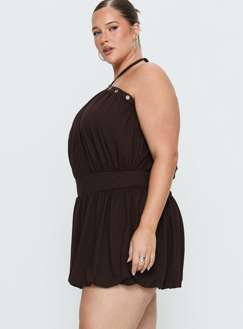 Sunnee Jumpsuit mit Ösendetail Braun Curve