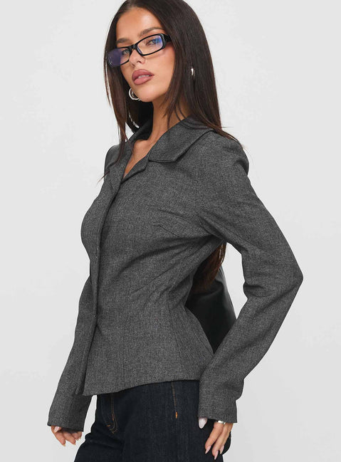 Holley Tweed Jacke Grau