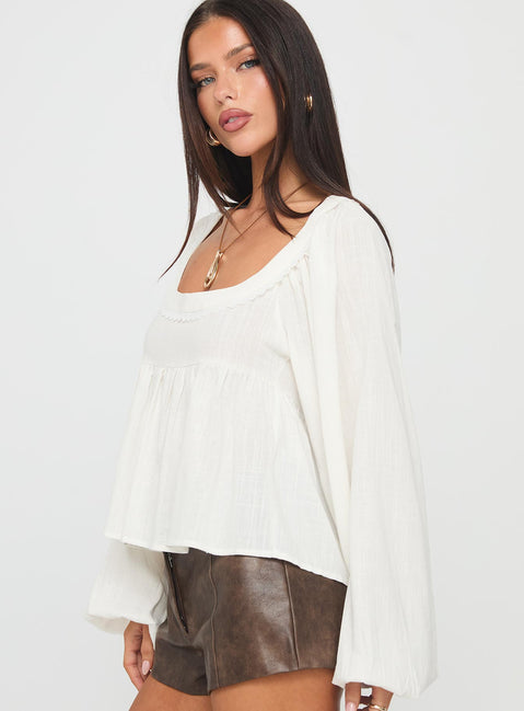 Benjie Langarmshirt Weiß