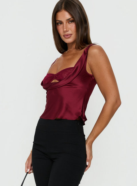 Delilah Top Bordeauxrote