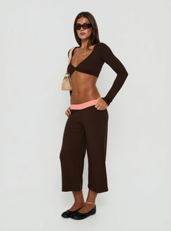 Kassey Gaucho Shorts Koralle / Braun