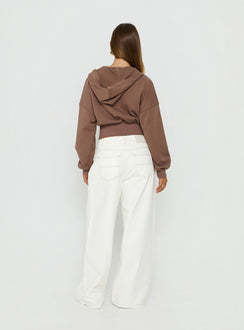 Naylor Mid Rise Wide Leg Jeans Creme