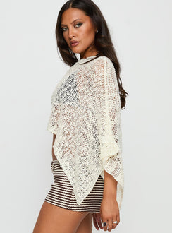 Boni Strickponcho Creme