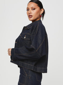 Hughes Jacke Dunkelblaue Jeans