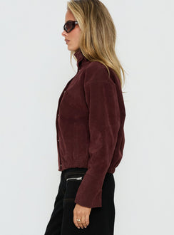 Tayne Trichterhalsjacke Bordeauxrot