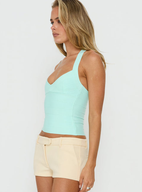 Sefina Bandage Neckholder Top Aqua