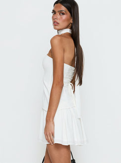 Odela trägerloses Mini-Kleid mit tiefer Taille, Weiß