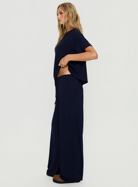 Cozy Hour Sleep Relaxed Stunde Entspannte Schlafhose Marineblau